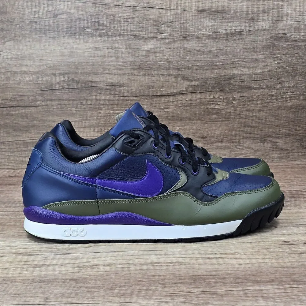 Nike Wildwood ACG Men's Size 13 Midnight Navy Green Purple Sneakers AO3116-400
